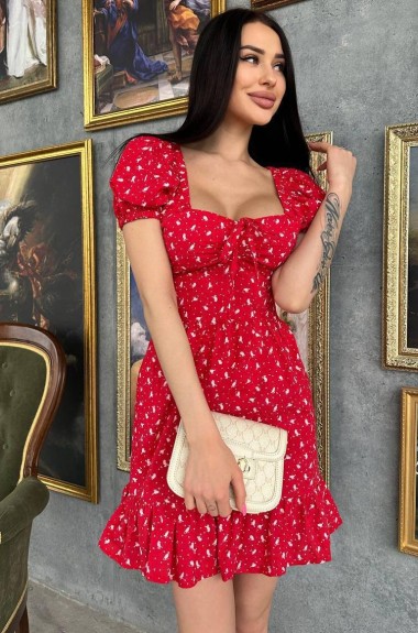 Сукня з руковом фонарик   SOL-2799A300 