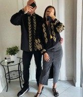 Современная мужская вышиванка  AMU-15603A750