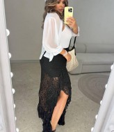 Гипюровая длиная юбка MA-N2099A650