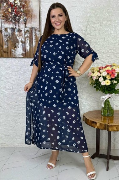 Легкое летнее платье из шифона VL-1080A350 Легкое летнее платье из шифона VL-1080A350