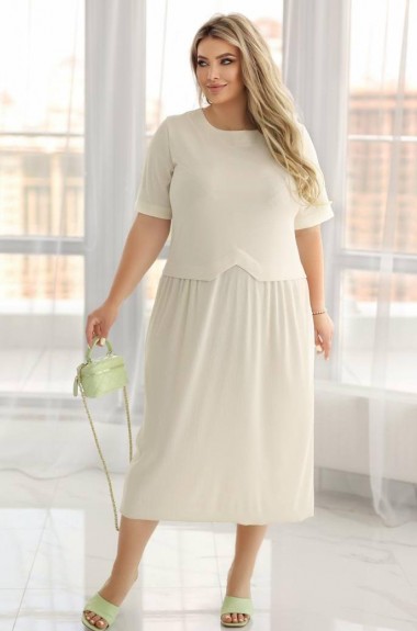 Платье комбинированное из двух тканей AO-2518A650 Платье комбинированное из двух тканей AO-2518A650