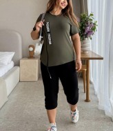Летний женский костюм бриджи и футболка  VL-1069A700