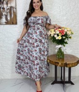 Платье длинное с разрезом на ноге  VL-1076A500