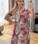 Шифоновое платье с коротким рукавом AO-1741A550