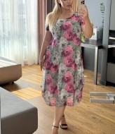 Шифоновое платье с коротким рукавом AO-1741A550