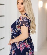 Шифоновое платье с коротким рукавом AO-1741A550