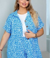 Летний костюм женский с шортами и рубашкой OLI-1379A570