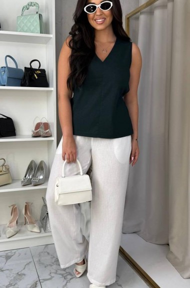 Летний женский костюм из льна  AM-6777A550