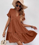 Платье однотонное летнее  AMU-1905.905A350