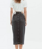 Джинсовая юбка миди с разрезом  AMU-2840A699