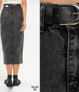 Джинсовая юбка с разрезом спереди AMU-2782A699