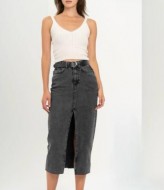 Джинсовая юбка с разрезом спереди AMU-2782A699