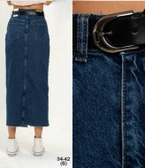 Джинсовая юбка с разрезом спереди AMU-2782A699