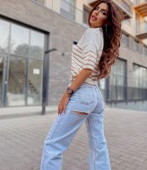 Футболка женская поло AMU-10016A199