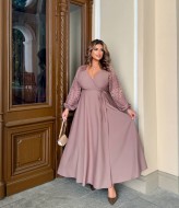 Нарядное женское платье с кружевом  YM-05568.13A16