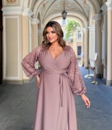 Нарядное женское платье с кружевом  YM-05568.13A16