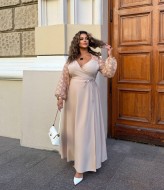 Нарядное женское платье с кружевом  YM-05568.13A16