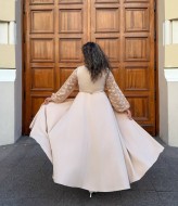 Нарядное женское платье с кружевом  YM-05568.13A16