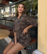 Женский леопардовый костюм  ANB-460A500