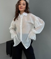 Шифонова блуза з широкими рукавами COB-813A299 