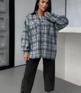 Рубашка женская оверсайз в клетку  COB-825A449