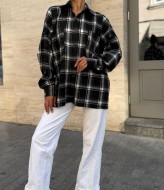 Рубашка женская оверсайз в клетку  COB-825A449