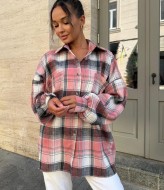 Рубашка женская оверсайз в клетку  COB-825A449