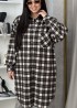 Длинная рубашка в клетку женская  COB-859A749