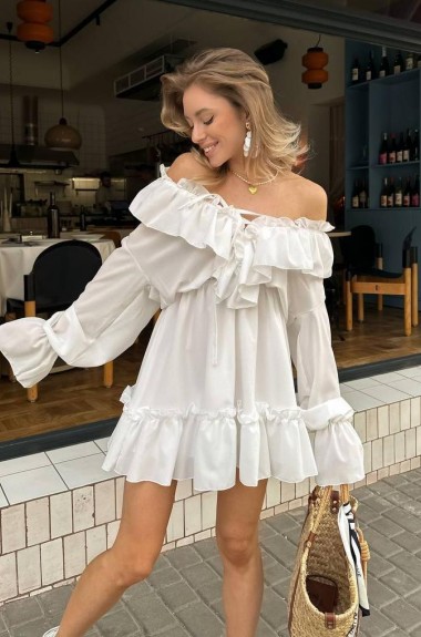 Платье с рюшами и воланами HOU-314A599