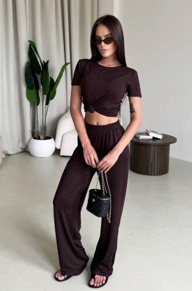 Женский костюм штаны и футболка HOU-376A399 Женский костюм штаны и футболка HOU-376A399
