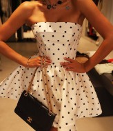 Платье в мелкий горошек   JW-374A410 Платье в мелкий горошек   JW-374A410