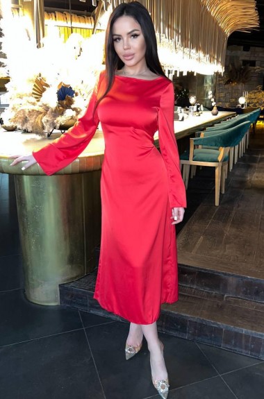 Платье шелковое длинное  HOU-358A430