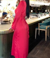 Платье шелковое длинное  HOU-358A430