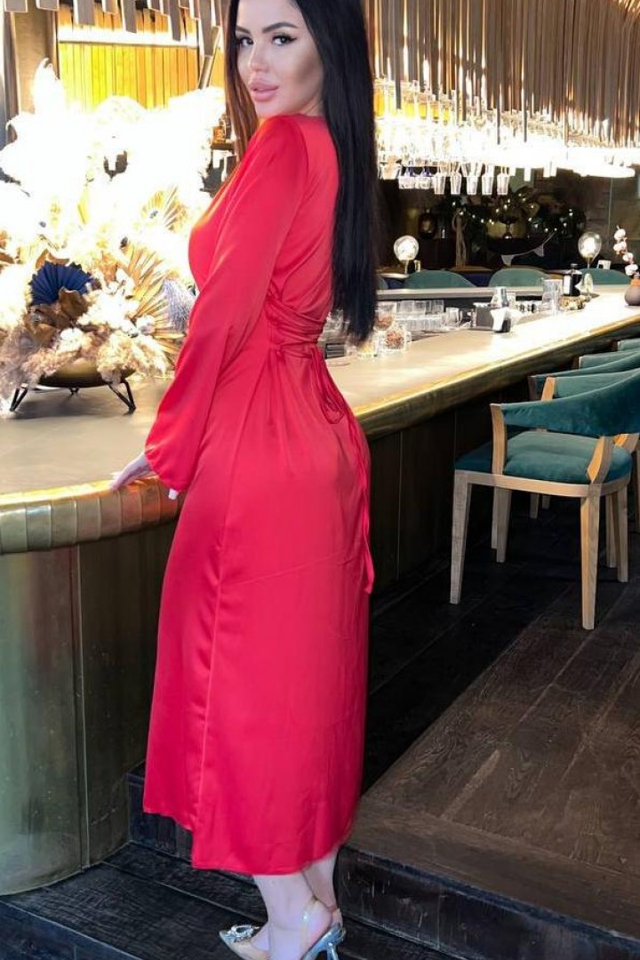 Платье шелковое длинное  HOU-358A430