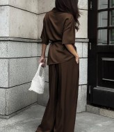 Шелковый брючный костюм  RK-877A600