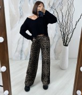 Леопардовые брюки  AMU-1959A650 Леопардовые брюки  AMU-1959A650