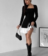 Комбинированное платье SF-5621A450