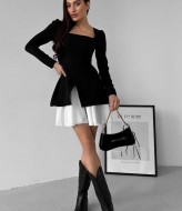 Комбинированное платье SF-5621A450