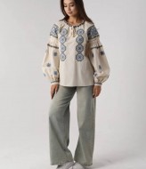 Льняная вышиванка женская AMU-5962A760