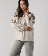 Льняная вышиванка женская AMU-5962A760