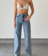 Джинсы женские со стразами  AMU-9004A999