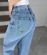 Джинсы женские со стразами  AMU-9004A999