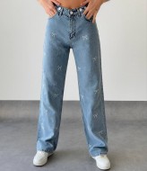 Джинсы с вышивкой  AMU-9008A999