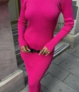 Платье в рубчик миди AMU-2394A399