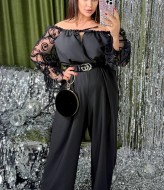 Вечерний нарядный комбинезон женский  NJ-YM-7042A740