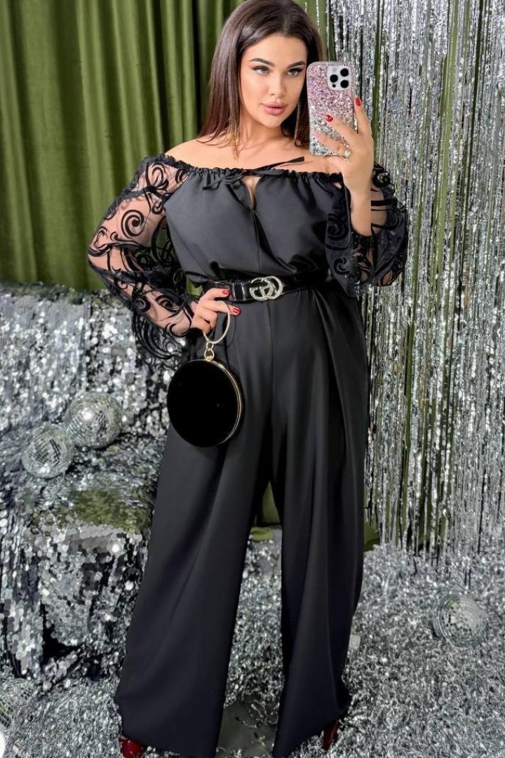 Вечерний нарядный комбинезон женский  NJ-YM-7042A740