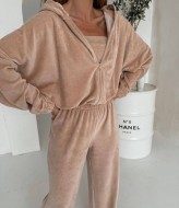 Костюм тройка велюровый женский  SF-5668A600