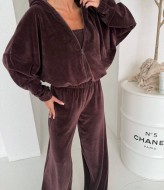 Костюм тройка велюровый женский  SF-5668A600