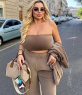 Костюм тройка велюровый женский  SF-5668A600