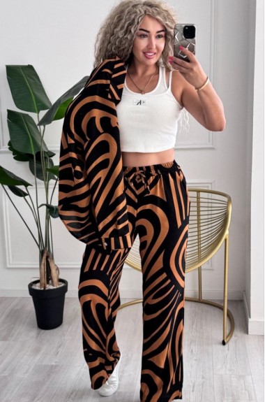Сорочка oversize і штани палаццо DES-038A499